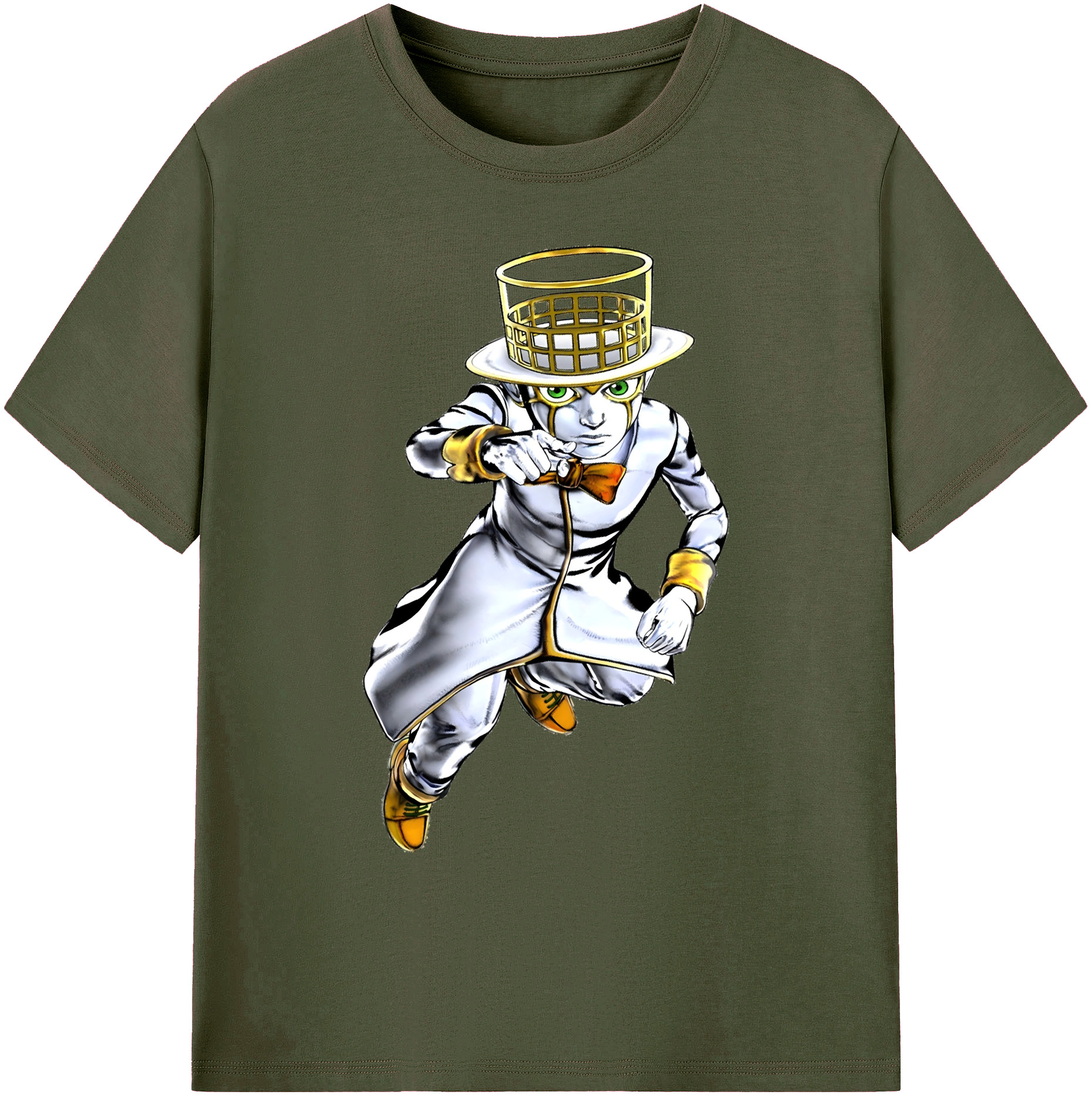 （画像用） ジョジョの奇妙な冒険 岸辺 露伴（きしべ ろはん） JoJo's Bizarre Adventure Rohan Kishibe 綿100％ メンズ半袖Tシャツ｜肌触りやわらか＆通気性